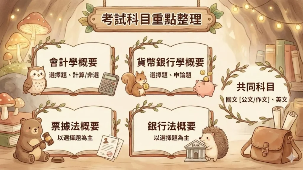 公股銀行考試科目