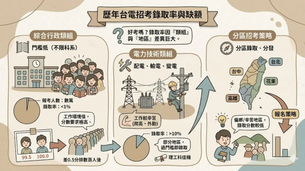 台電招考錄取率