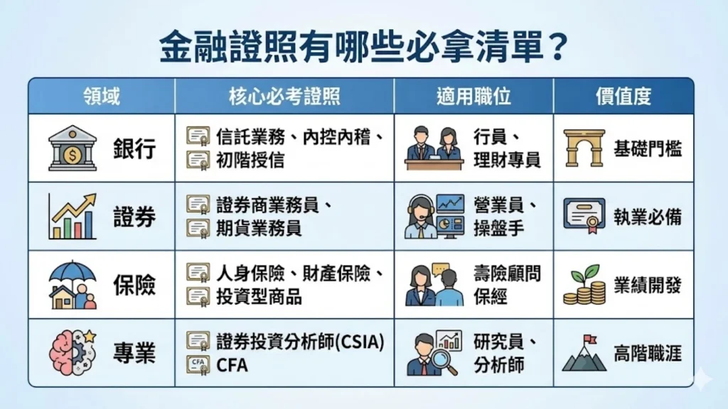 金融證照有哪些